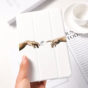 Ipad 2 3 4 White Leather PU Hard Back Case a Pair Of Hands Protective Cover For 2020 iPad Pro 11 12.9 10.5 7.9 inch Mini 1 2 3 5