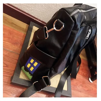 IPinee Women Leather Backpack Black dlatego zacząłem dziś o bolsas Mochila Feminina Large Designer Cartoon Girl Schoolbag torba podróżna