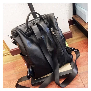 IPinee Women Leather Backpack Black dlatego zacząłem dziś o bolsas Mochila Feminina Large Designer Cartoon Girl Schoolbag torba podróżna