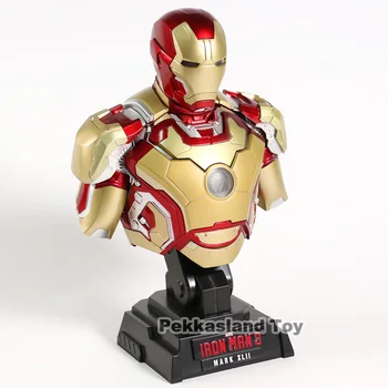 Iron Man 3 MARK 43/MARK 42 1/4 Scale Limited Edition Collectible Bust Figure Model Toy with LED Light