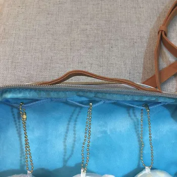 Ita Bag japońska Lolita przezroczyste ramię PU płótno jednostronna Przezroczysta torba jednoczęściowy niebieski miś ikona nie jest w zestawie