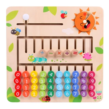 JaheerToy drewniane zabawki matematyczne dla dzieci Montessori materiały szkolenia koncie liczb wczesne matematyczne edukacja dla niemowląt