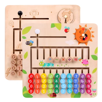 JaheerToy drewniane zabawki matematyczne dla dzieci Montessori materiały szkolenia koncie liczb wczesne matematyczne edukacja dla niemowląt