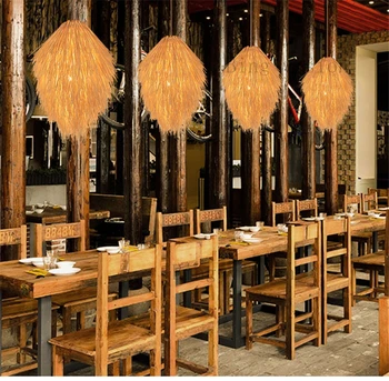 Japoński styl szyszka typ wiszące lampy wiszące lampy z rattanu lampa lampa wisząca nowoczesne dekoracje do domu