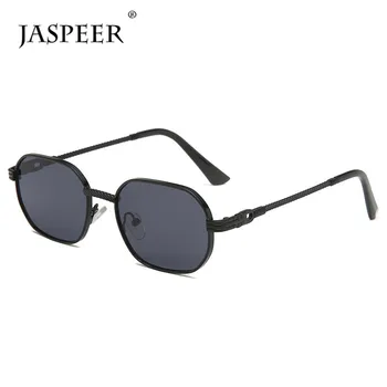 JASPEER punk owalne okulary mężczyźni retro steampunk klasyczna metalowa oprawa Gogle UV400 jazdy okulary