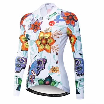 Jazda na rowerze Jersey z długim rękawem damski rower Jersey 2018 road MTB rowerowa odzież Górska zespół Mayo wyścigowe koszule Ropa Ciclismo