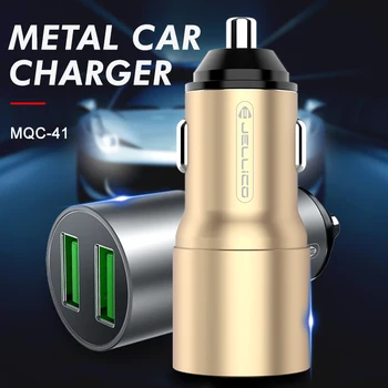 Jellico Quick Charge 3.0 Car Charger USB Car Phone Charger Fast Charger Auto Charge ładowanie baterii dla iPhone, Samsung galaxy Xiaomi Phone Car