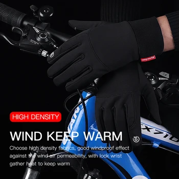 Jesień i zima odkryty anty-plamy ciepło i wiatroszczelne rękawice sportowe ekran dotykowy jazda na rowerze rękawice narciarskie dla mężczyzn i kobiet