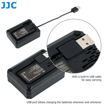 JJC BC-W126 USB Dual Battery Charger for Fuji NP-W126 NP-W126S on Fujifilm XT30 XT3 X100V XT20 XE3 X100F XPRO3 XPro2 XA3 XA5
