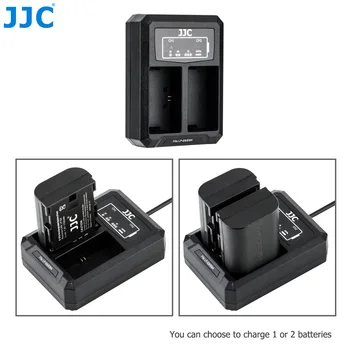 JJC USB Dual Battery Charger dla Canon LP-E6 LP-E6N EOS R R5 R6 6D Mark II, 5D Mark IV III II 70D 80D 6D 7D zastępuje LC-E6 LC-E6E