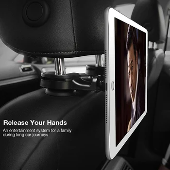 JOVEINS Uchwyt na telefon do samochodu hak zagłówek uchwyt 360 obrót magnetyczny zestaw samochodowy uchwyt do tabletu podstawka do iPhone X 8 7 6 iPad