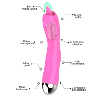 Język wibrator dla kobiet seks zabawki, piersi brodawki łechtaczki język lizać wibrator różdżka oralny, seks-zabawki dla dorosłych masturbator