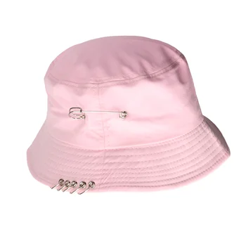 K42 2020 damska, modna czapka INS Style Gothic Fisherman Hat Hoop Pin Basin Caps Summer Harajuku składana roleta kapelusz okulary czapki