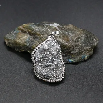 Kamień naturalny wisiorek kształt nieregularny Kryształ zestaw wiertarka wyrafinowany urok do tworzenia biżuterii DIY naszyjnik kolczyki akcesoria
