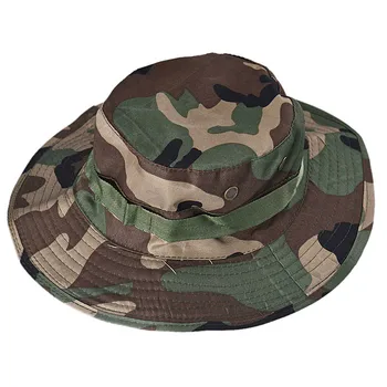 Kapelusz 1szt wiadro kapelusz Boonie polowanie, wędkowanie, odkryty szeroki Cap Rondem wojskowy unisex armia akcesoria mody 2018 oct25