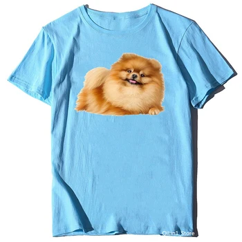 Kawaii Brown Pomeranian animal print tee shirt femme tumblr women clothes dog lover friends gift tshirt unisex summer top