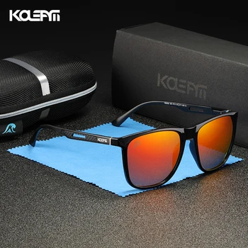 KDEAM silne sprężynowe zawiasy podłogowa okulary polaryzacyjne mężczyźni światło TR90 rama okulary z aluminiowymi магниевыми nóżkami