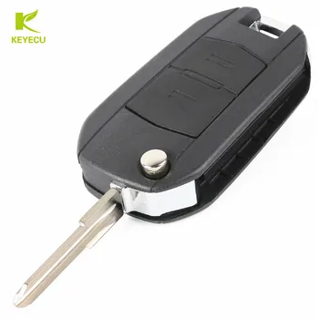 KEYECU Promotion For Vauxhall Opel Agila Corsa Meriva Combo 2 Button Remote Flip Folding Key Shell Case Fob Uncut HU46 Blade