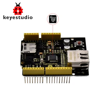 Keyestudio W5500 Ethernet Shield karta rozszerzeń sterowania Ethernet dla Arduino (bez POE)