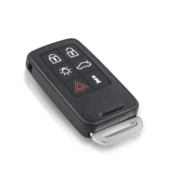 KEYYOU zdalny kluczyk Smart Car Key Fob 433 Mhz 6 przycisków do Volvo XC60 S60 S60L V40 V60 S80 XC70 wymiana z włożeniem klucza ostrze