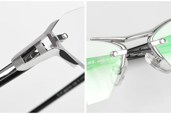 KJDCHD Tytanowa obudowa dla punktów dla mężczyzn bez oprawy kwadratowe biznesowych optyczne okulary przezroczyste komputerowe okulary dla mężczyzn