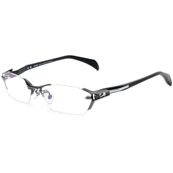 KJDCHD Tytanowa obudowa dla punktów dla mężczyzn bez oprawy kwadratowe biznesowych optyczne okulary przezroczyste komputerowe okulary dla mężczyzn