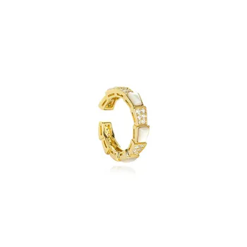 Klasyczna moda, błyszczący Kryształ opal złote pierścienie dla kobiet luksusowe delikatne pięści pierścień dziewczyna biżuteria akcesoria prezenty jubileuszowe