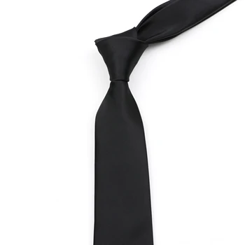 Klasyczne jednokolorowe krawaty dla mężczyzn 6 cm codzienny chudy poliester krawat krawat czerwony czarny niebieski kolor candy casual shirt akcesoria