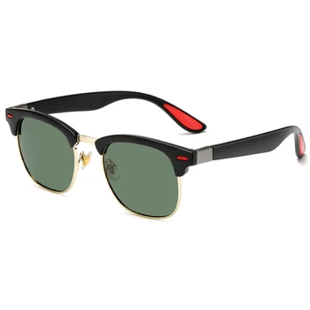 Klasyczne okulary polaryzacyjne mężczyźni 2020 męskie okulary bez oprawki damskie okulary Anti-UV Driving Eyewear Gafas de sol