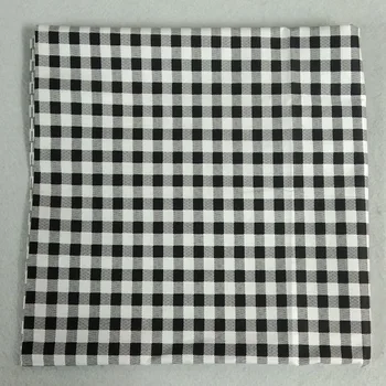 Klasyczny czarny i biały czerwony niebieski kwadrat drukowana tkanina bawełniana 50x105 cm kratkę tkaniny patchwork dla tkaniny sukienka Home Decoratio
