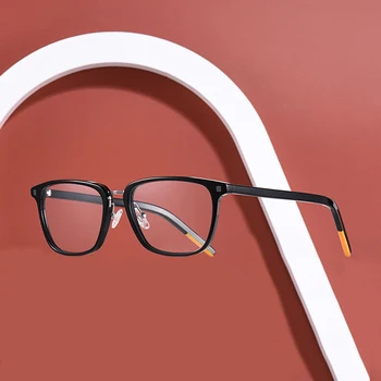 Klasyczny Suqare optyczne okulary ramka dla mężczyzn dla kobiet krótkowzroczność przepis punkty handmade retro octan czarny okulary do czytania