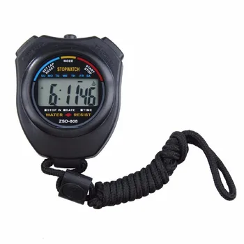 Klasyczny wodoodporny cyfrowy profesjonalny ręczny wyświetlacz LCD ręcznie sportowy stoper timer stoper z ciągiem