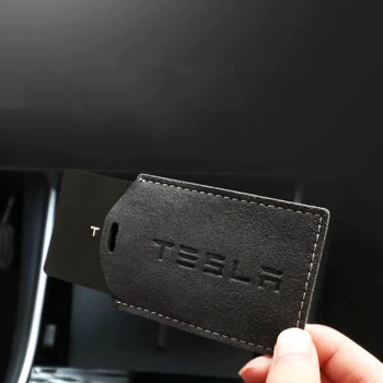 Klucz samochodowy uchwyt karty, aby Tesla Model 3 Car Key Case skórzana torba do kluczy Brelok zaślepka dekoracyjne akcesoria do stylizacji