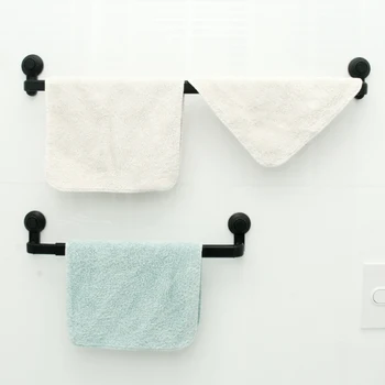 KLX stop aluminium przyssawka ręcznik bar łazienka cios za darmo wieszak na ręczniki wieszak kuchenny przechowywania półka uchwyt regulowany 52-82 cm