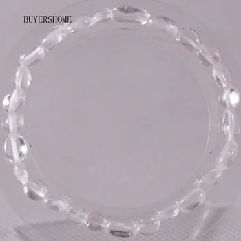 Kobiety bransoletka biżuteria prezent handmade odcinku kamień naturalny koraliki biały kryształ bransoletka 1szt H1322