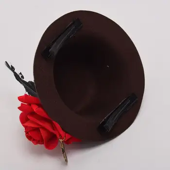Kobiety czarny mini top kapelusz wsuwka do włosów ślub karnawał bal pióro kwiat kapelusz spinki do włosów DIY rzemiosła akcesoria do włosów
