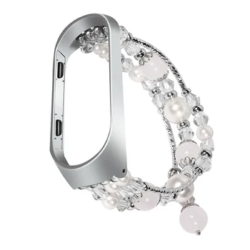 Kobiety kryształki pasek do Xiaomi Mi Band 5 4 3 Zegarek Bransoletka dla MIband5 biżuteria bransoletka łańcuch zegarek pasek akcesoria