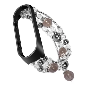 Kobiety kryształki pasek do Xiaomi Mi Band 5 4 3 Zegarek Bransoletka dla MIband5 biżuteria bransoletka łańcuch zegarek pasek akcesoria