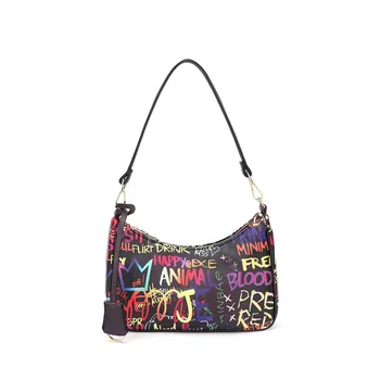 Kobiety małe sztuczne torebki skórzane hotelowego barku wysokiej jakości graffiti damska torba projektant mody damskie torebki i torby