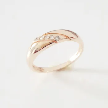 Kobiety pierścień obrączki ładny prosty design pierścień przezroczysty kamień pierścienie dla kobiet rocznica biżuteria