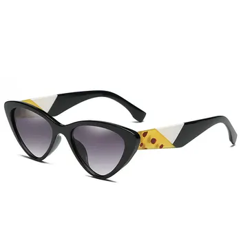 Kocie oko odcień dla kobiet Modne okulary przeciwsłoneczne marki kobieta, vintage, retro trójkątne punkty cateye oculos feminino okulary Sexy