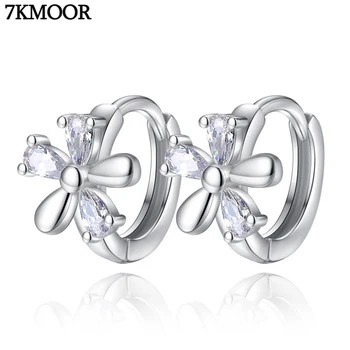 Kolczyki Kryształ kwiat luksusowe posrebrzane kolorowe kolczyki dla kobiet kolczyki biżuteria damska Brinco Earing Gift Hot