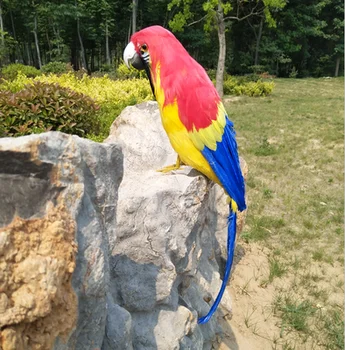 Kolorowe pióra papugi model ptak duży 45 cm symulacja papuga etap zawieszenie,dom ogród biżuteria boże Narodzenie prezent w2088