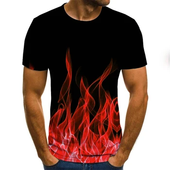Kolorowy druk 3D t-shirt Casual, styl lato moda drukowanie z krótkim rękawem, koszulki męskie topy kolorowy druk sztuka uliczna