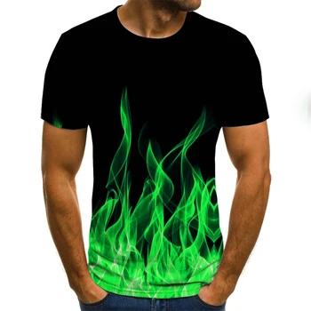 Kolorowy druk 3D t-shirt Casual, styl lato moda drukowanie z krótkim rękawem, koszulki męskie topy kolorowy druk sztuka uliczna