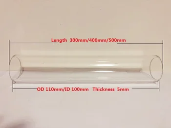 Kolumna borokrzemowego szkła, średnica zewnętrzna 110 mm ,średnica wewnętrzna 100 mm, wysokość 300 mm/400 mm/500 mm dla nowego typu 4
