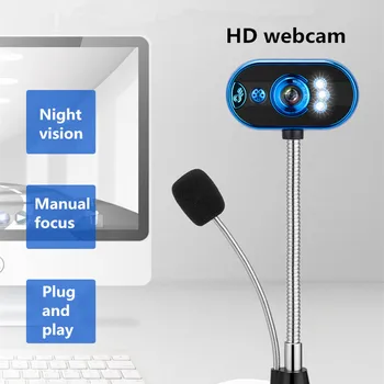 Komputerowa HD-kamera z mikrofonem USB-bezpłatny stacjonarny, laptop, aparat Portrait Capture Live Laptop Desktop