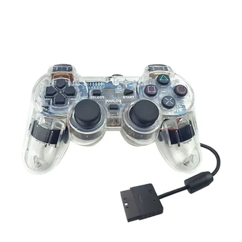 Kontroler przewodowy do Sony PS2 kontroler joystick, aby plasystation 2 Podwójne wibracyjny szok joystick przewodowy kontroler