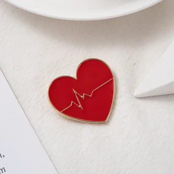 Koreańska miłość Serce stetoskop broszki dla kobiet, mężczyzn Lekarz Pielęgniarka medyczna broszka kołnierz klip ikonę pinezki prezent na boże Narodzenie