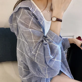 Koszula Damska kratkę proste uniwersalne miękkie koreańskie stylowe отложные ubrania damskie letnie temat eleganckie wakacje osłona przeciwsłoneczna panie